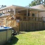Patio cover and deck