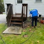 Powerwashing stairs