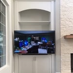 65" curved floating