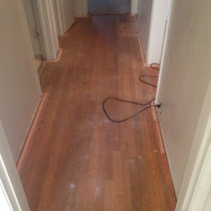 Hardwood floor refinish