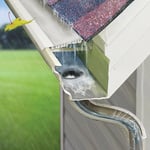 Free-flowing water in clean gutters
