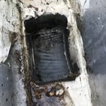Clean downspout