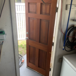 Before - New Door in Garage