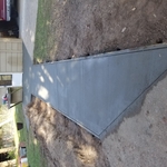 New sidewalk and patio