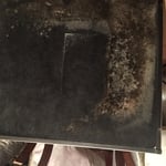 Handler panel covered with mold