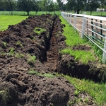 Trenching for electric service