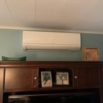 18k Ductless unit in family room & living room
