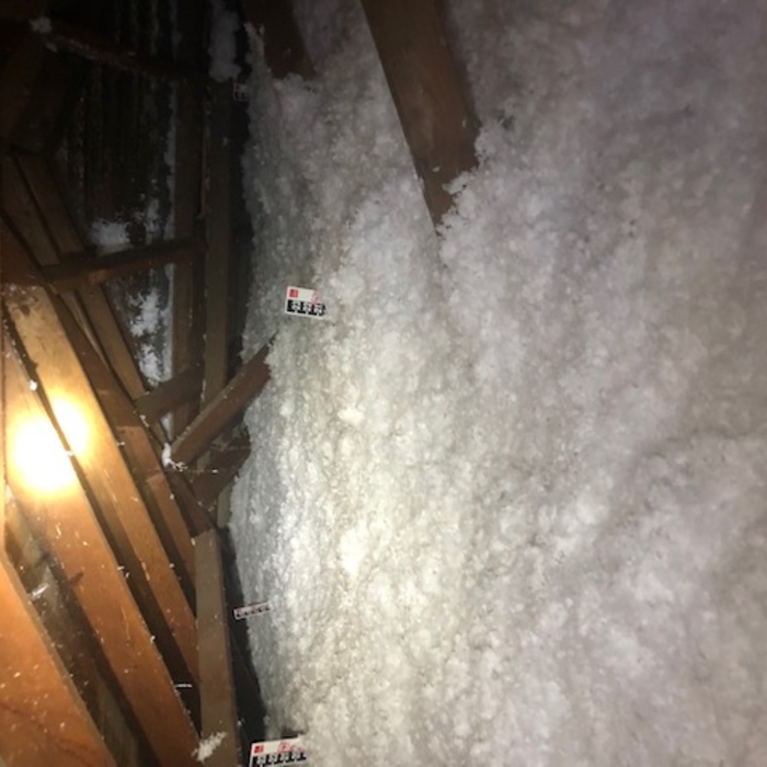 16 inches of fresh insulation added (R-45)