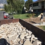 Hauling away broken cement