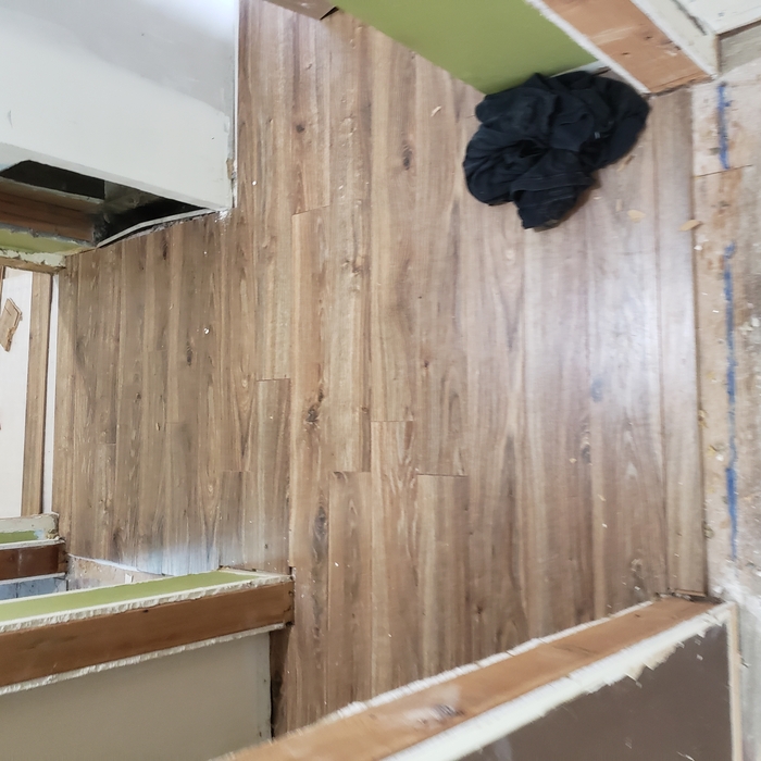 The floor before the hardwood