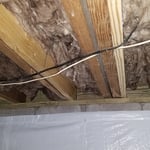 new insulation with remediated floor joists