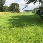 Mowing first time on property