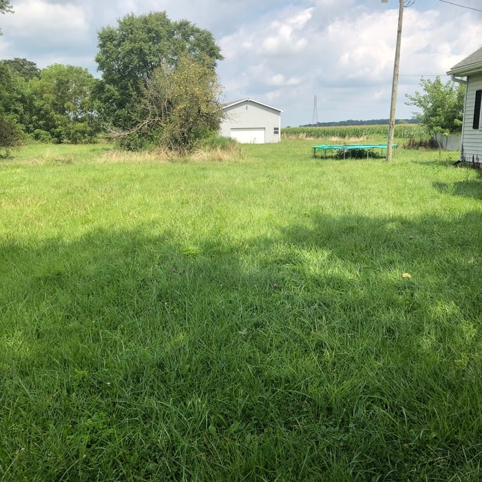 Mowing firs time on property
