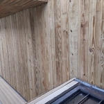 Deck boards replacement with pressure treated wood