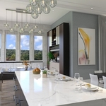 Custom Home Kitchen Island & Breakfast Nook