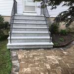 Front step veneering with granite