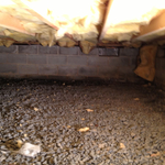 Crawl Space Before, moisture around ext. walls