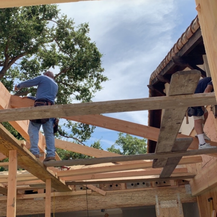 covered patio framing