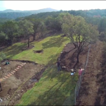 Ariel view of backyard