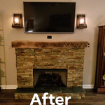Fireplace after