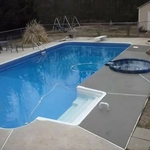 new pool with spa