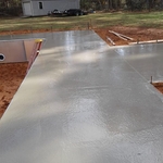 new pool with large deck