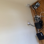 Wall before tv mount and wires hidden