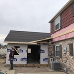 side view of master bedroom entering porch