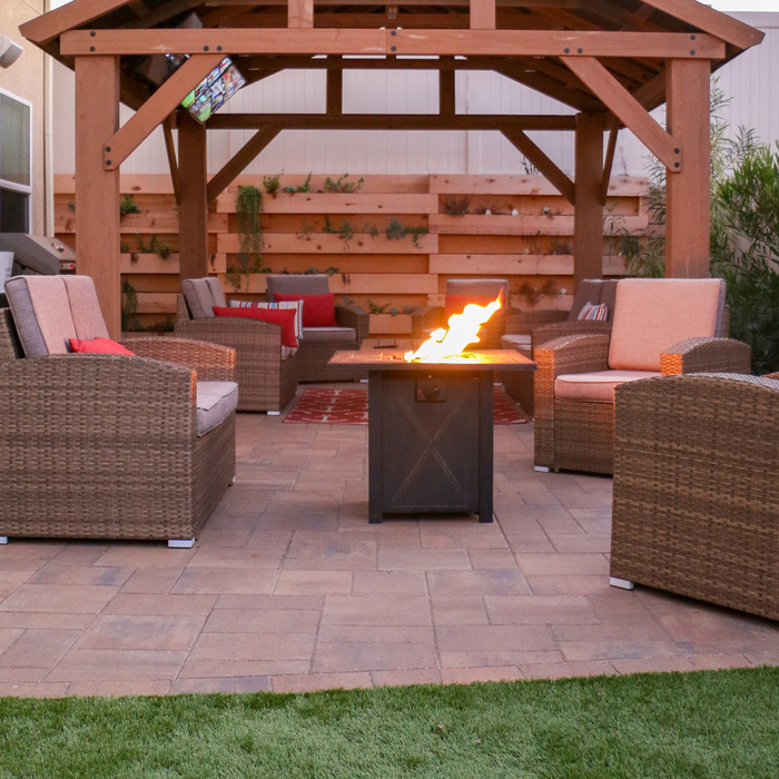 Portable Fire Pit on Pavers