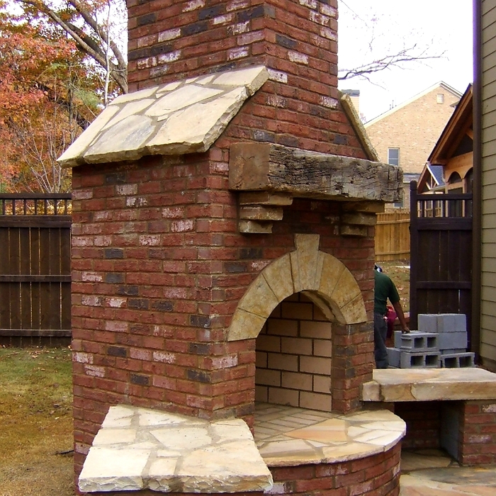 Georgia rustic fireplace