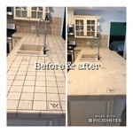Counter top tile cleaning and sealing