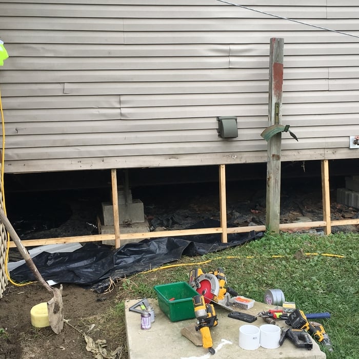 installing backer for skirting