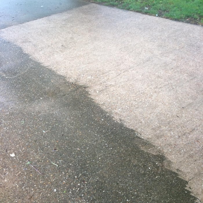 Driveway pressure wash