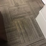 Office Carpet with nasty coffee stain