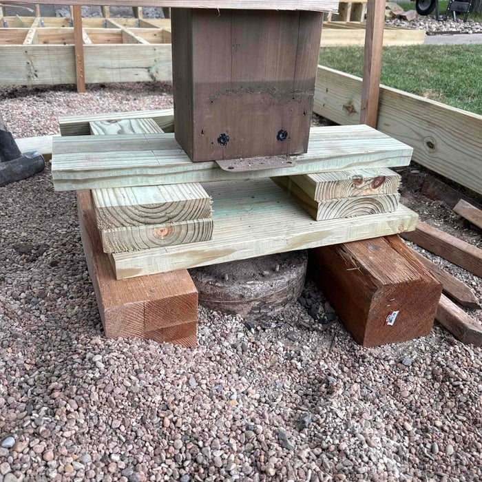 Large composite deck