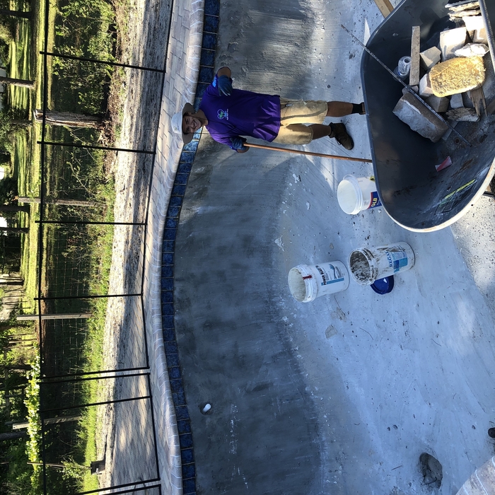 Tyler doing some prep work for new marcite!