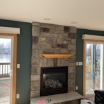 White Lake Stone Fireplace - Before