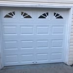 8x7 white garage door w/sherwood windows