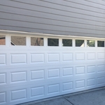 18x7 white garage door short raised panels