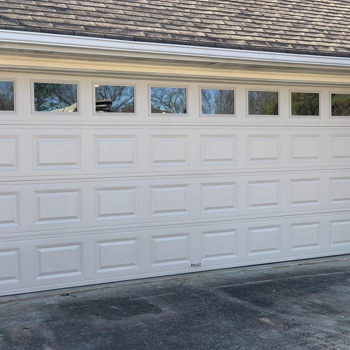 18x7 almond garage door w/windows