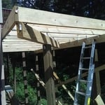 Frame work for deck