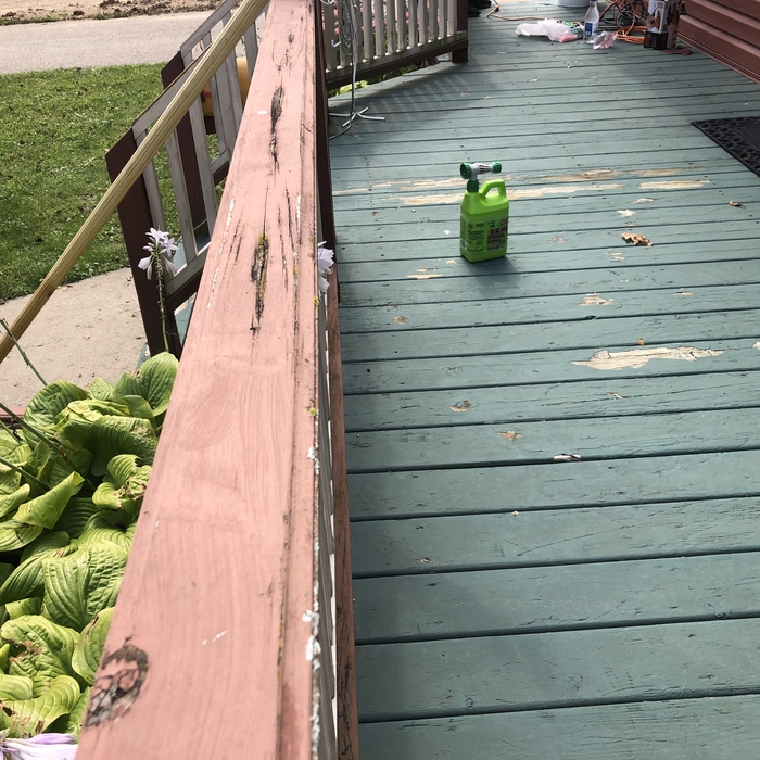 Deck repaired and stained