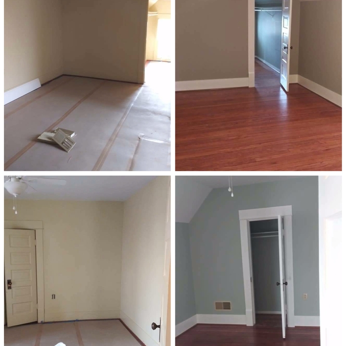 upstairs guest and master bedroom