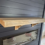 hand built fire place mantal