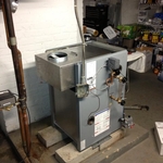 Steam boiler installed