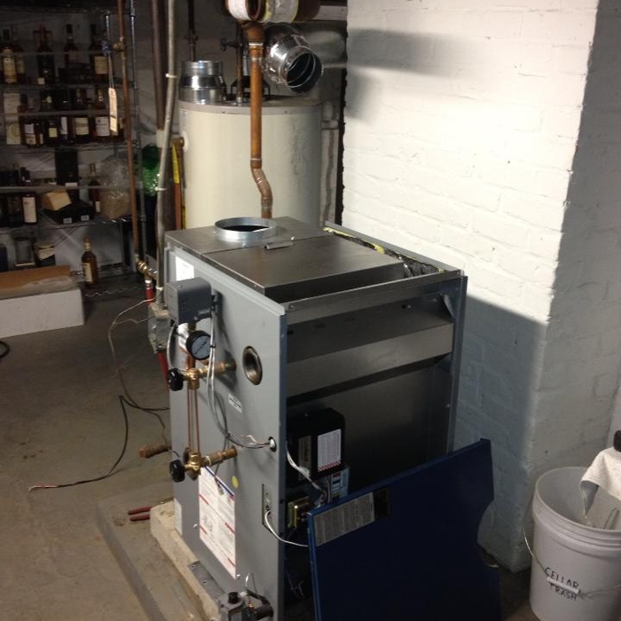 Steam boiler installed