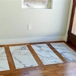 Wood mixed with tile