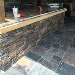 Custom Stone surrounding kitchen