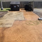 Dumpster pad after