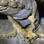 Return vent detached in crawlspace